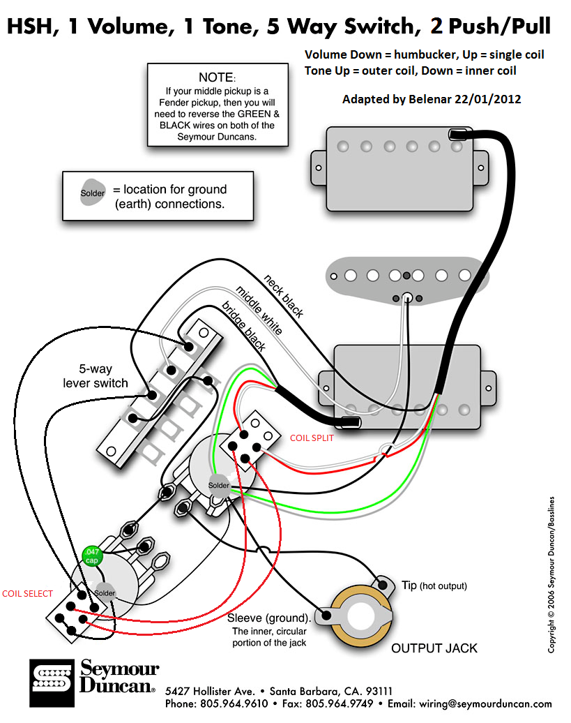 Accordo: schemi circuiti chitarra hhh wiring diagram 